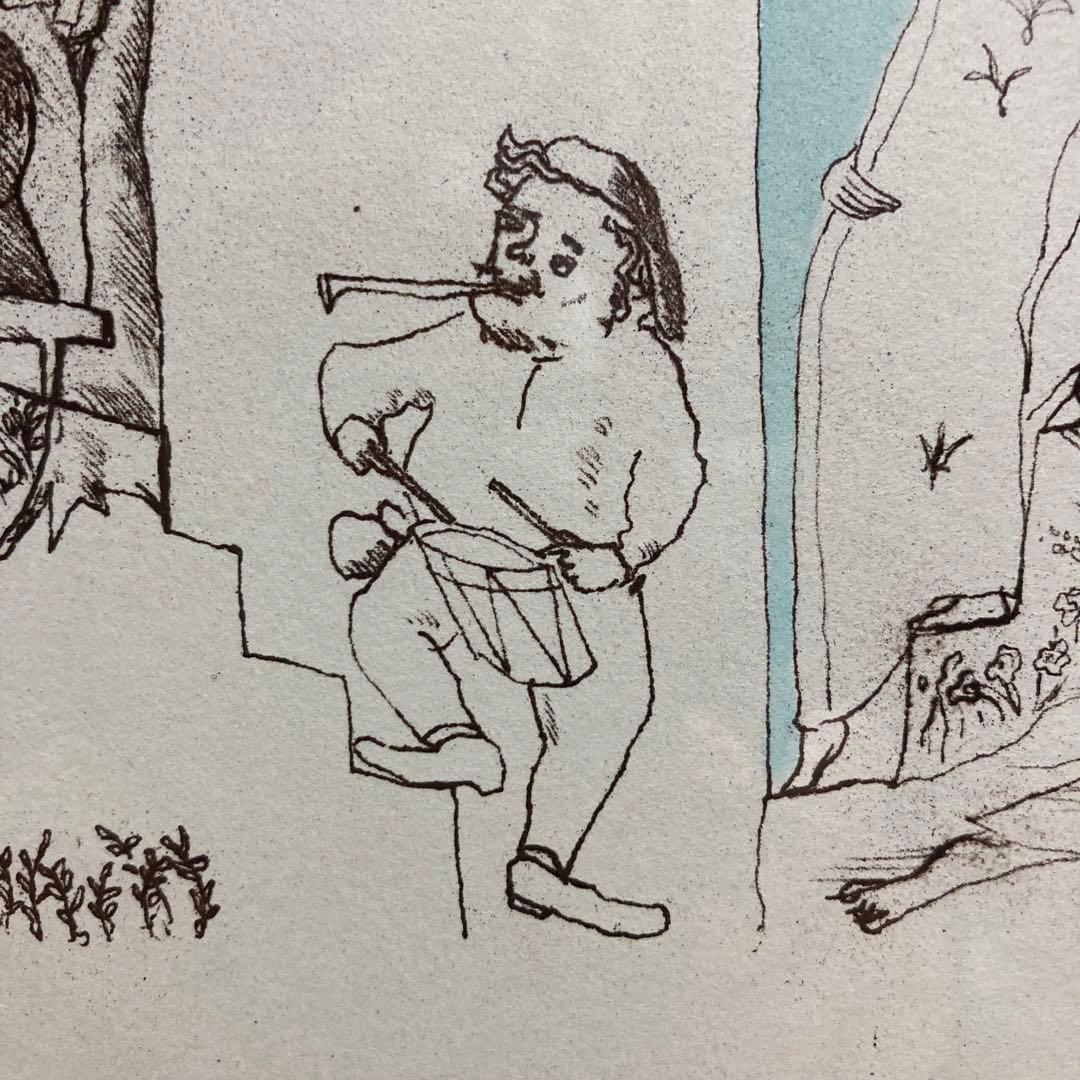 【真作】山本容子「ハムレット」手彩色エッチング 直筆サイン 版画 絵画