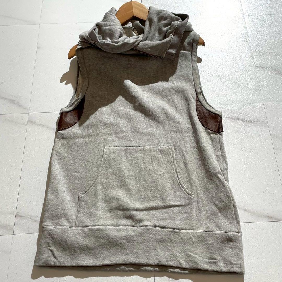 美品✨ DIOR HOMME ノースリーブ パーカー フード付き グレー