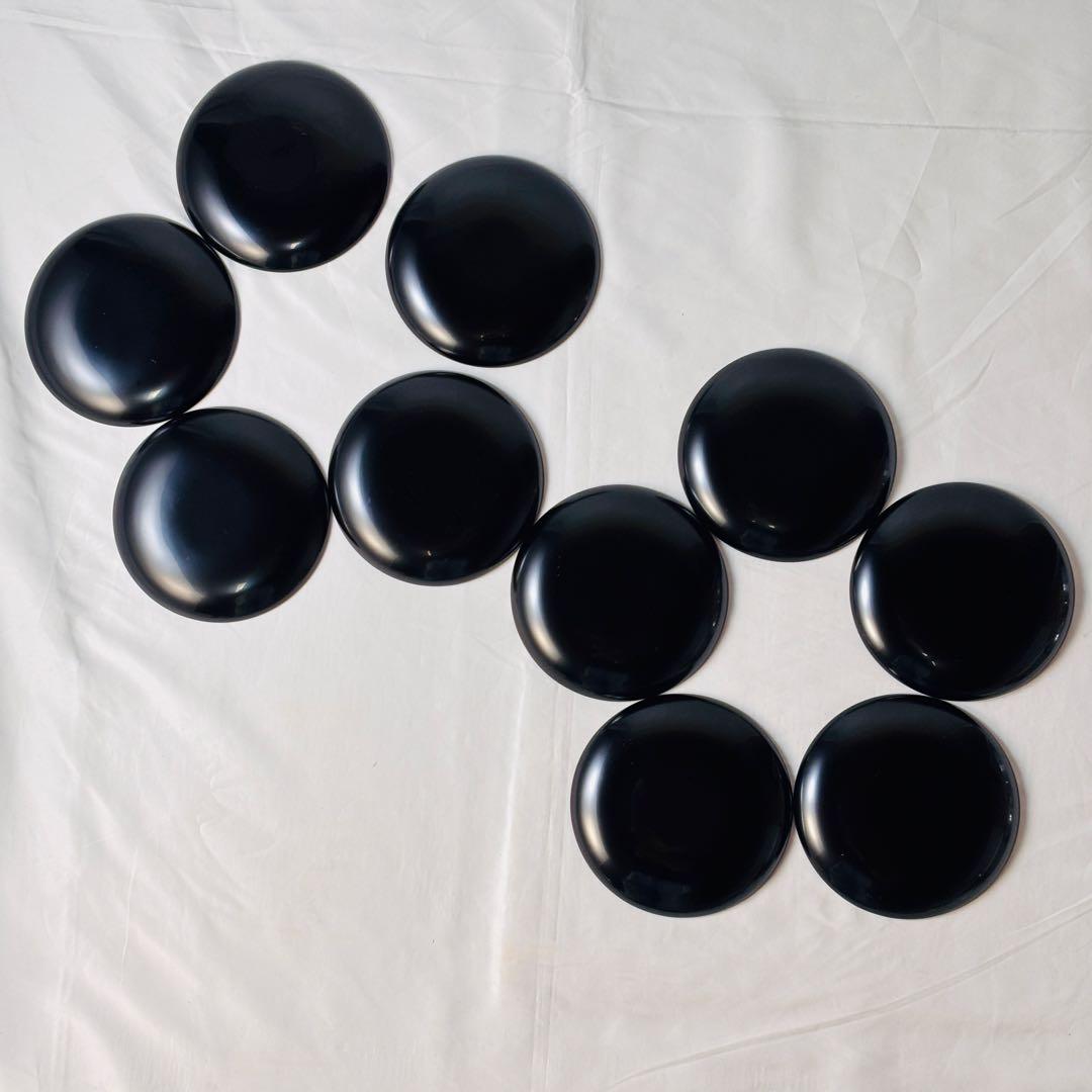 美品 輪島塗 銘々皿10客セット 共箱付 松金蒔絵 黒塗 漆器 和モダン