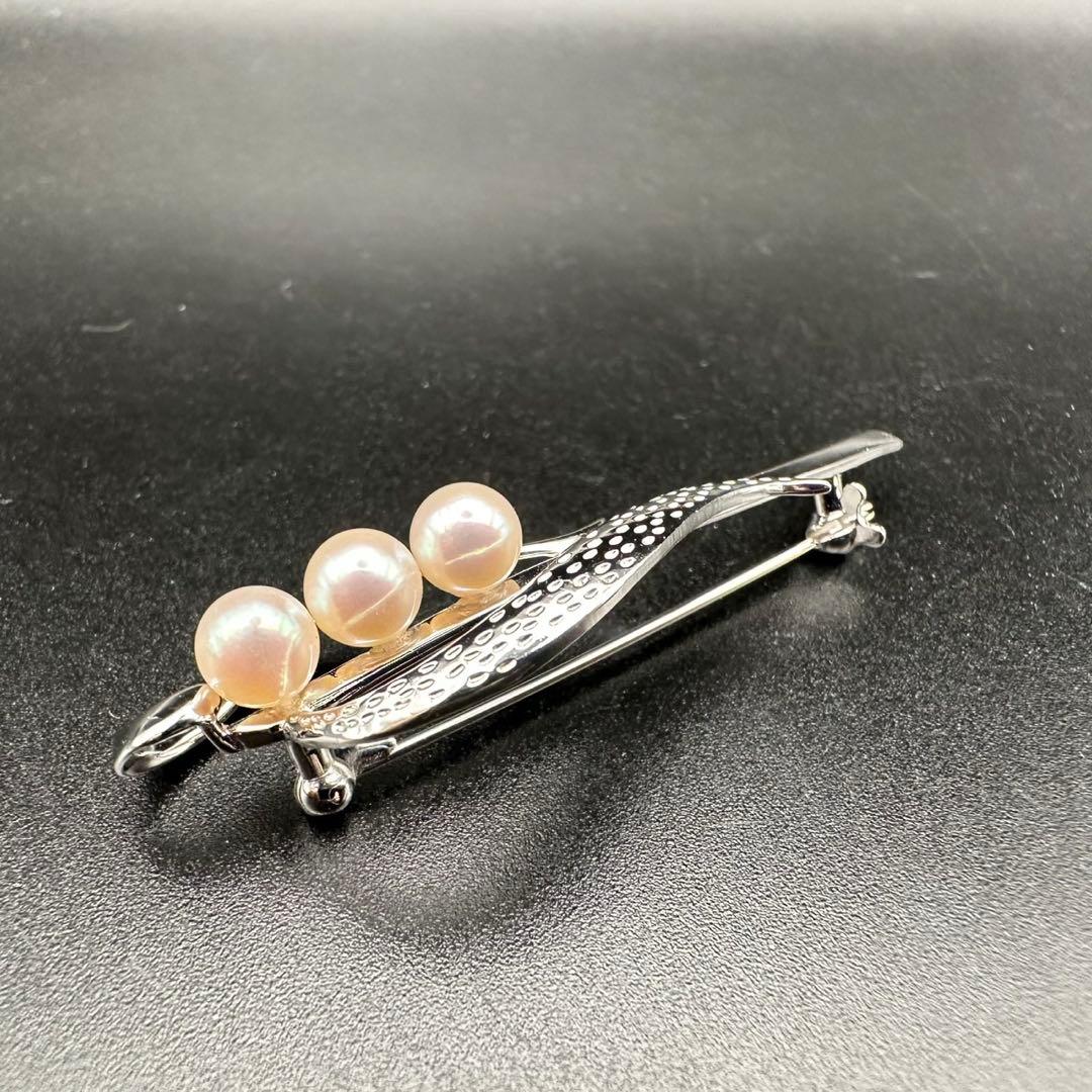 極美品✨　MIKIMOTO ミキモト　パール　ブローチ　ロゴ　刻印　1561
