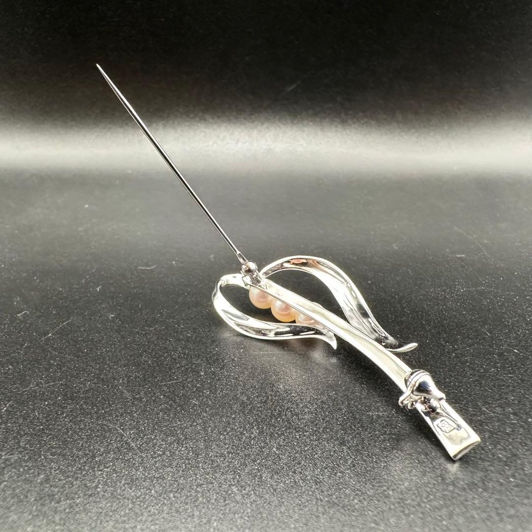 極美品✨　MIKIMOTO ミキモト　パール　ブローチ　ロゴ　刻印　1561