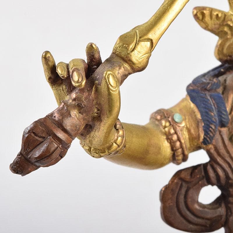 仏教美術　古銅鍍金　チベット仏　仏像　置物　M　R9182