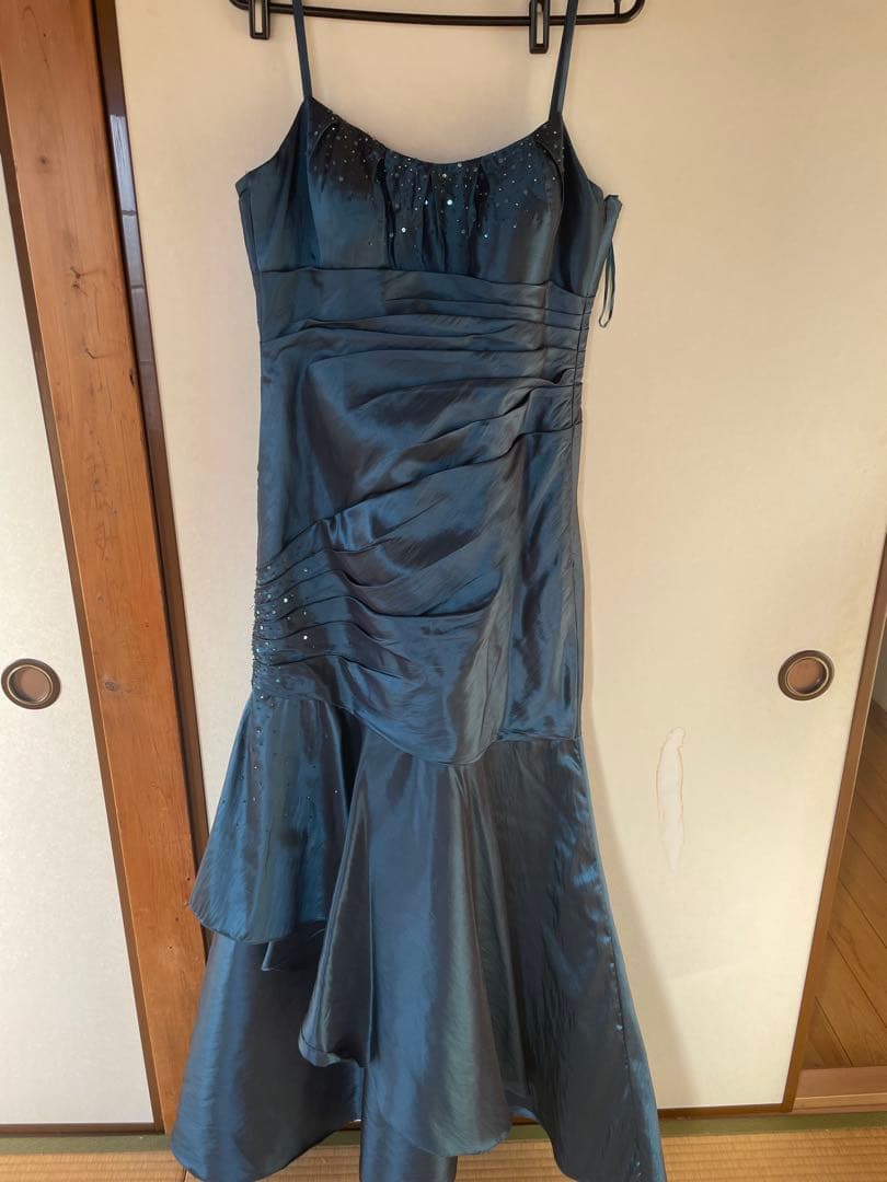 エメ　ダークブルーのマーメイドロングドレス サイズ13