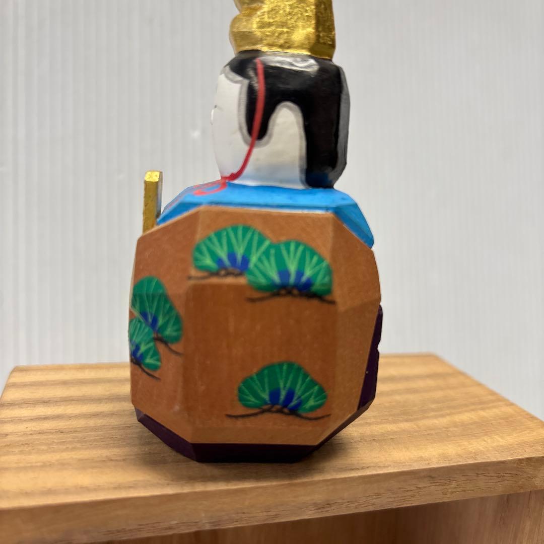 川口神泉 一刀彫 ダルマ雛 奈良一刀彫雛人形