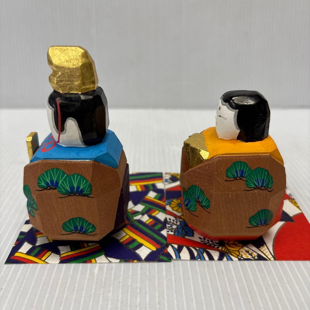 川口神泉 一刀彫 ダルマ雛 奈良一刀彫雛人形