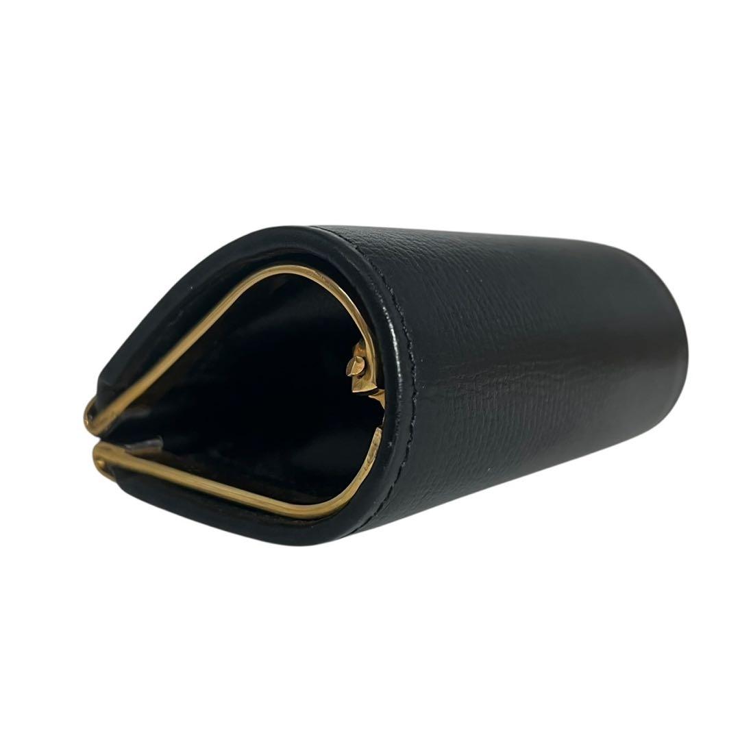 希少✨サンローラン ケース がま口 ヴィンテージ YSL ロゴ ブラック