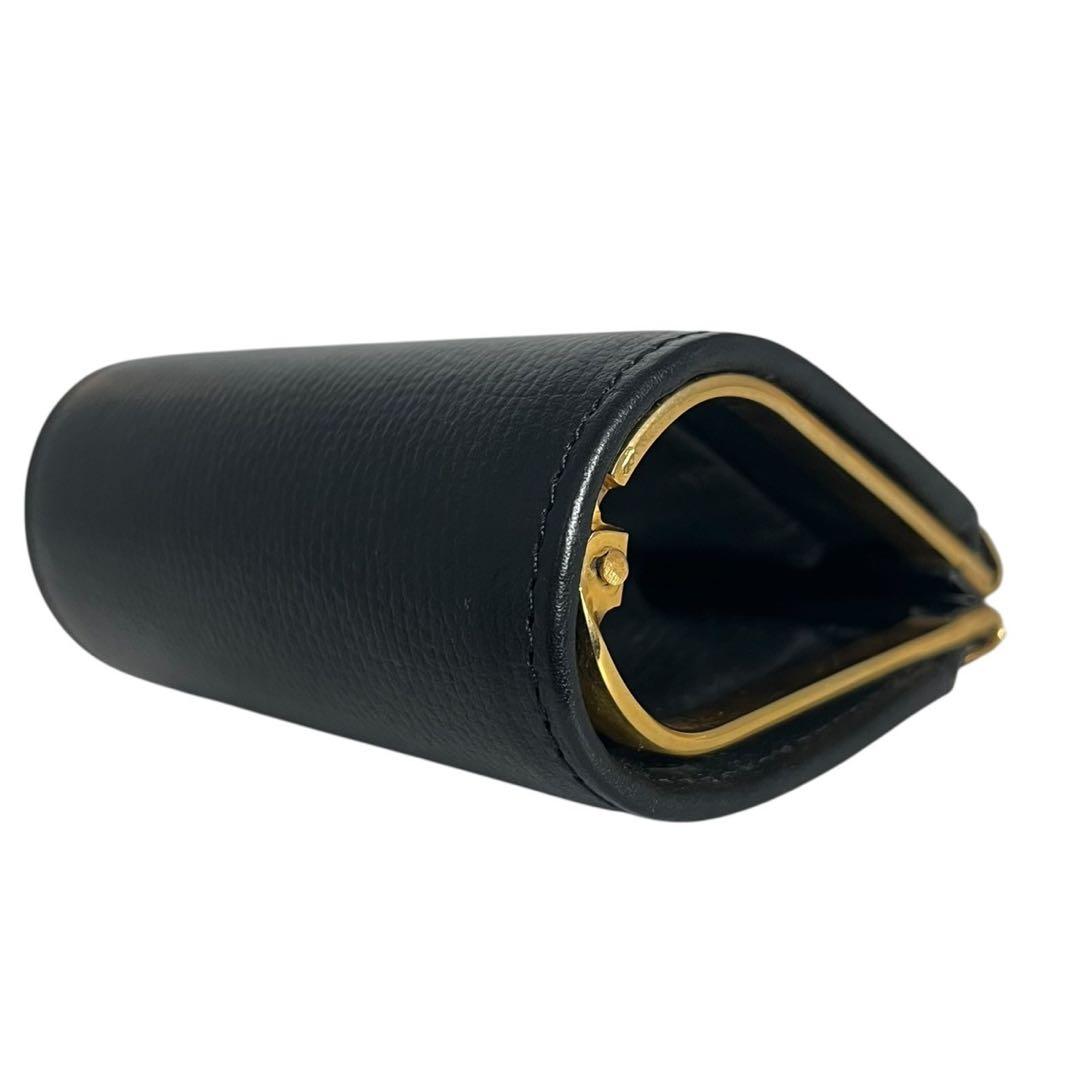 希少✨サンローラン ケース がま口 ヴィンテージ YSL ロゴ ブラック