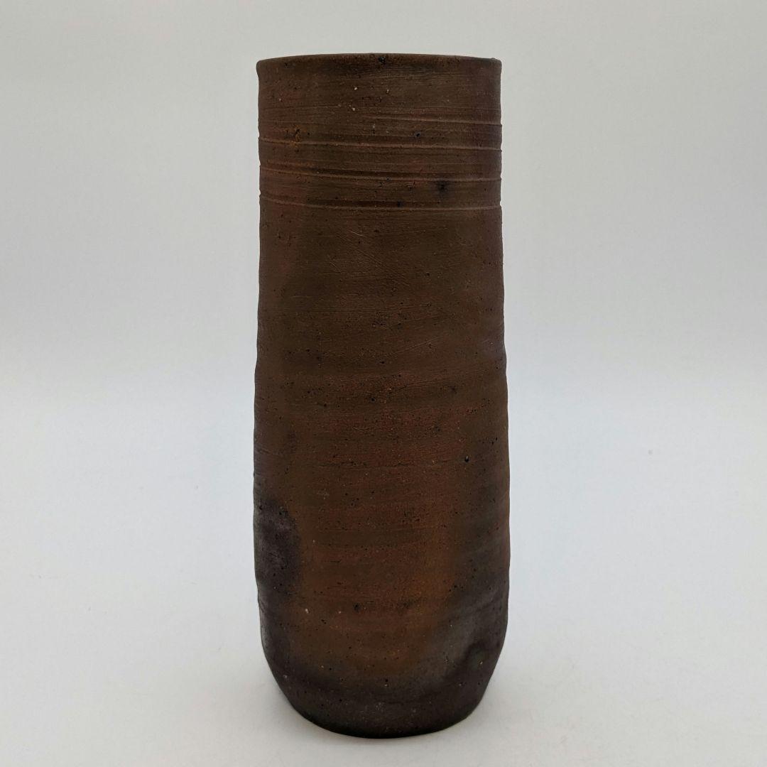 岡山県重要無形文化財 伊勢崎満 備前焼 花生 共箱合布 花入 花瓶 花器 置物