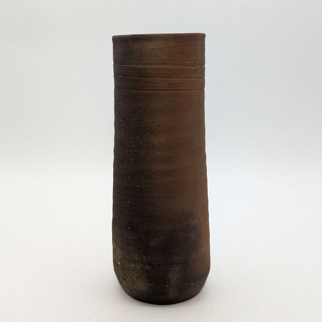 岡山県重要無形文化財 伊勢崎満 備前焼 花生 共箱合布 花入 花瓶 花器 置物