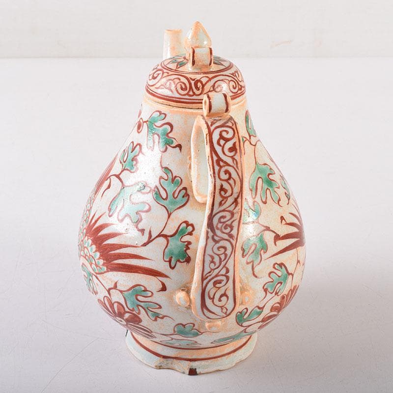 中国　呉須赤絵　花鳥文　執壷　水注瓶　C　R8154