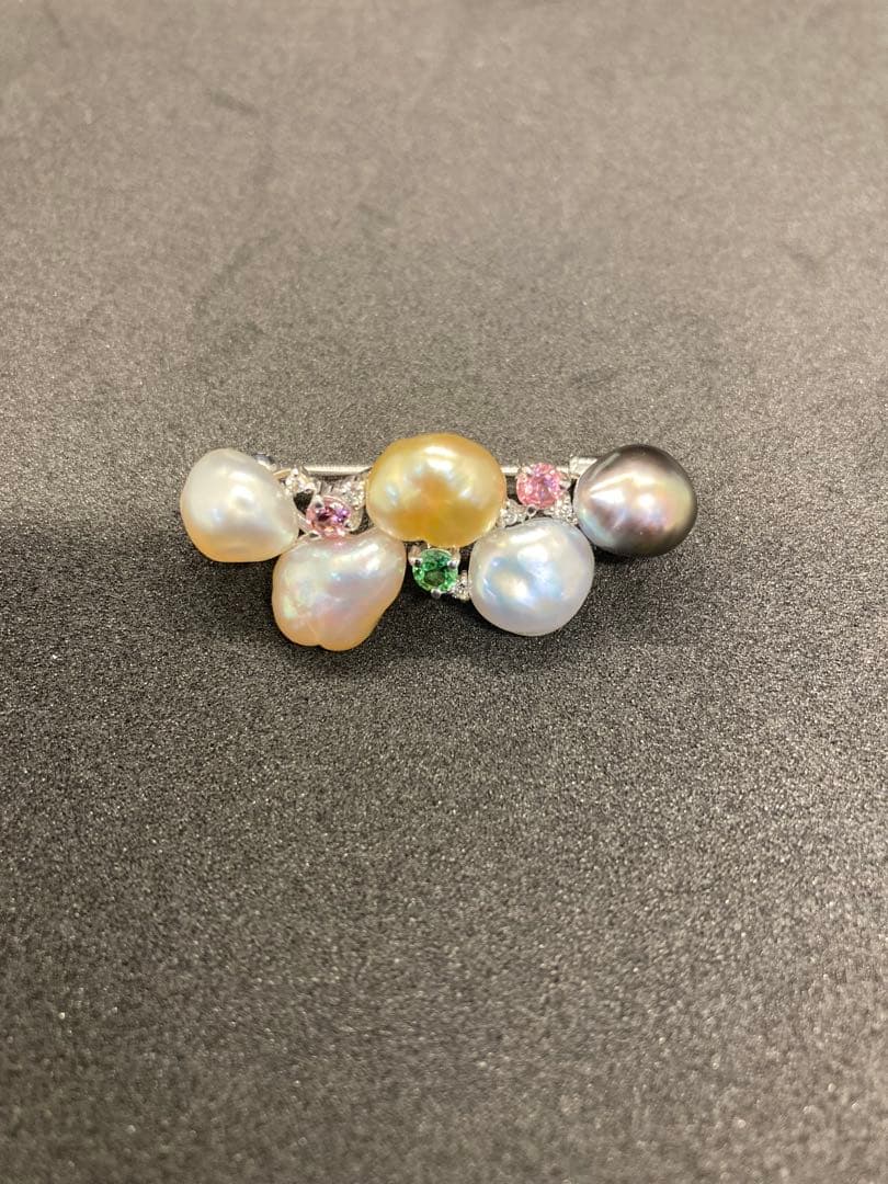 南洋真珠ブローチ バロック真珠