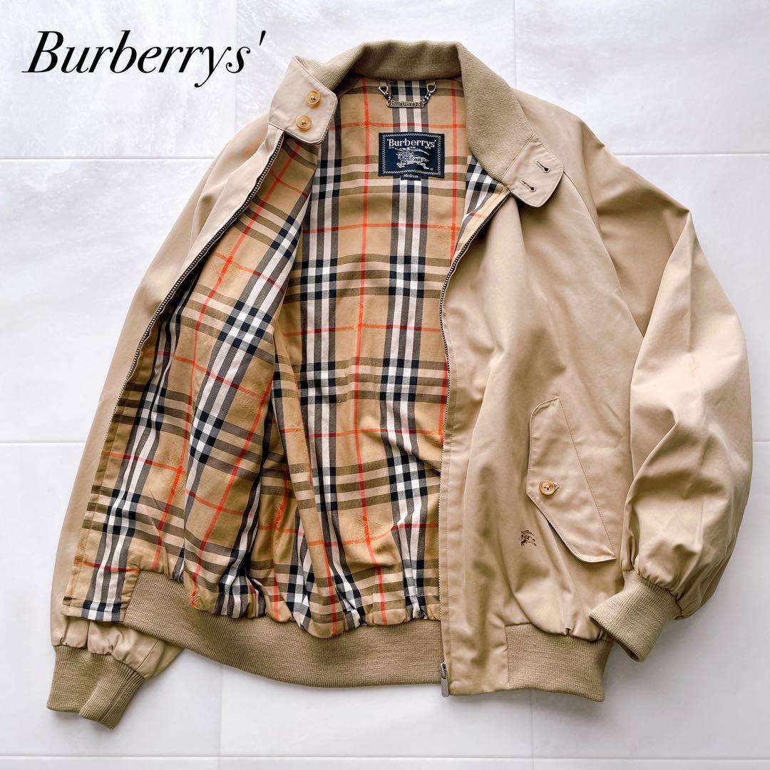 希少 バーバリー スイングトップ ノバチェック シャドーチェック ホース刺繍 M