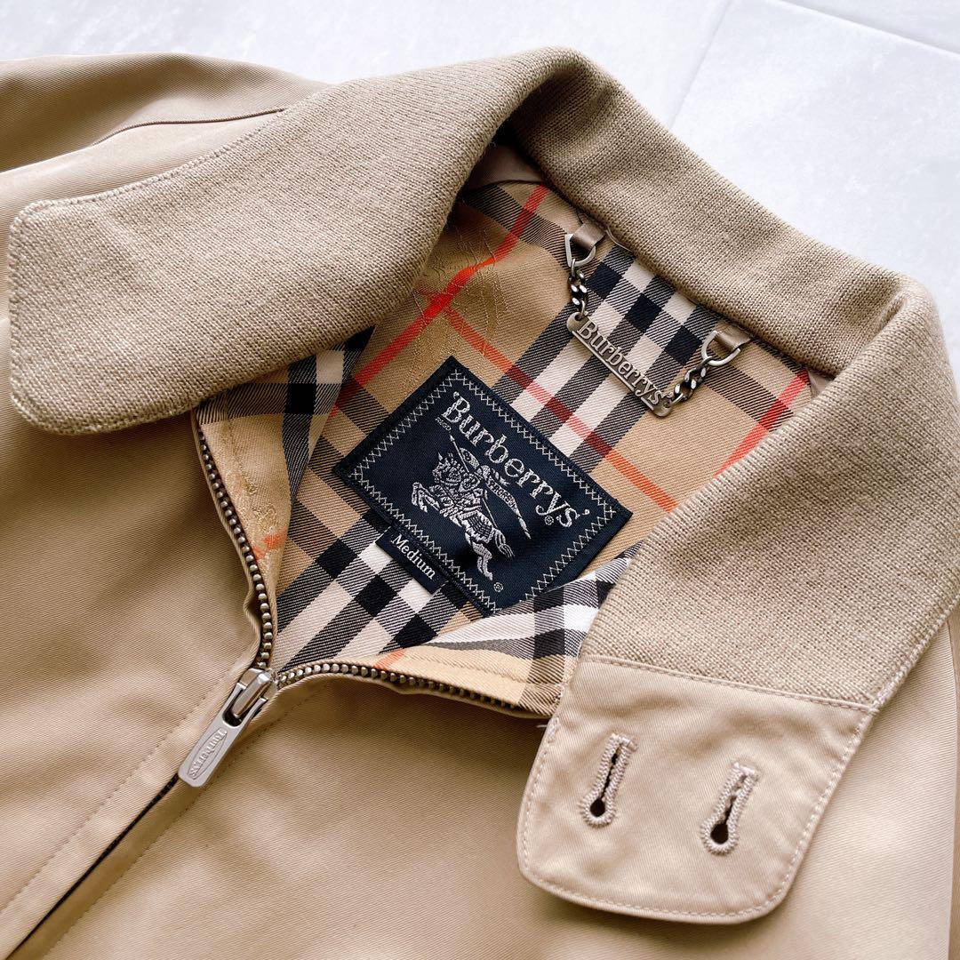 希少 バーバリー スイングトップ ノバチェック シャドーチェック ホース刺繍 M