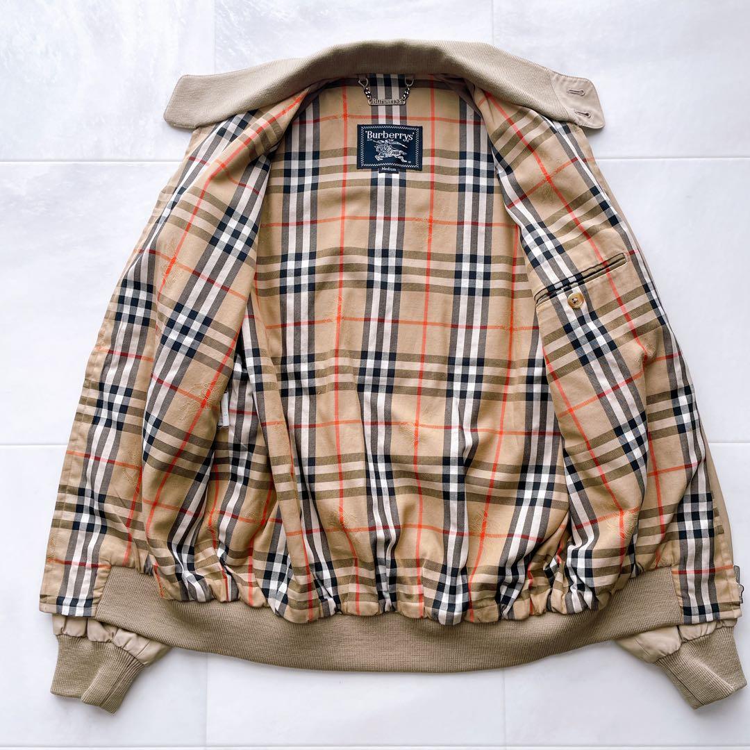 希少 バーバリー スイングトップ ノバチェック シャドーチェック ホース刺繍 M