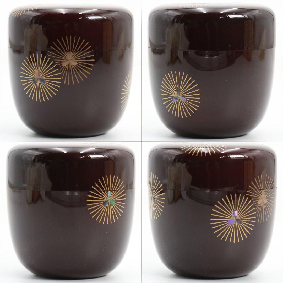 田中宗凌作 唐松 溜塗 中棗 茶道具 共箱　V931