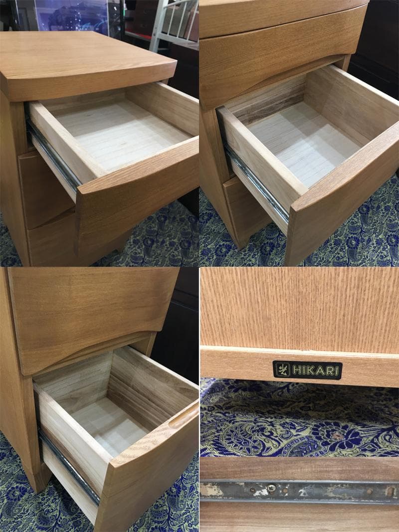 極美品！　送料込！　上質家具　光製作所　スリム3段　チェスト　モデルルーム展示品