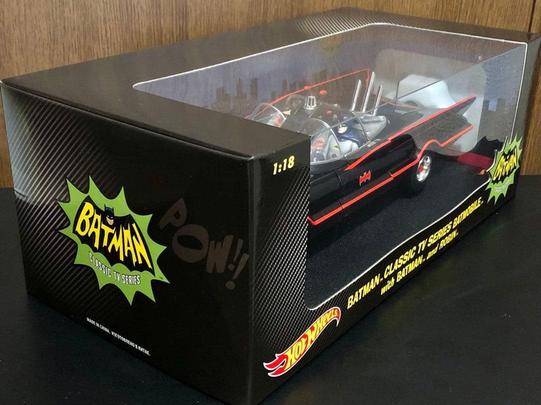 ★絶版！￼ マテル 1/18 バットモービルTV版フィギュア付