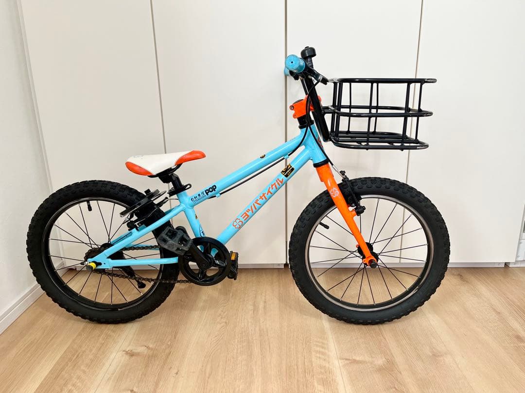 送料込み　純正カゴ付き　ヨツバサイクル　Zero　18インチ ラムネブルー