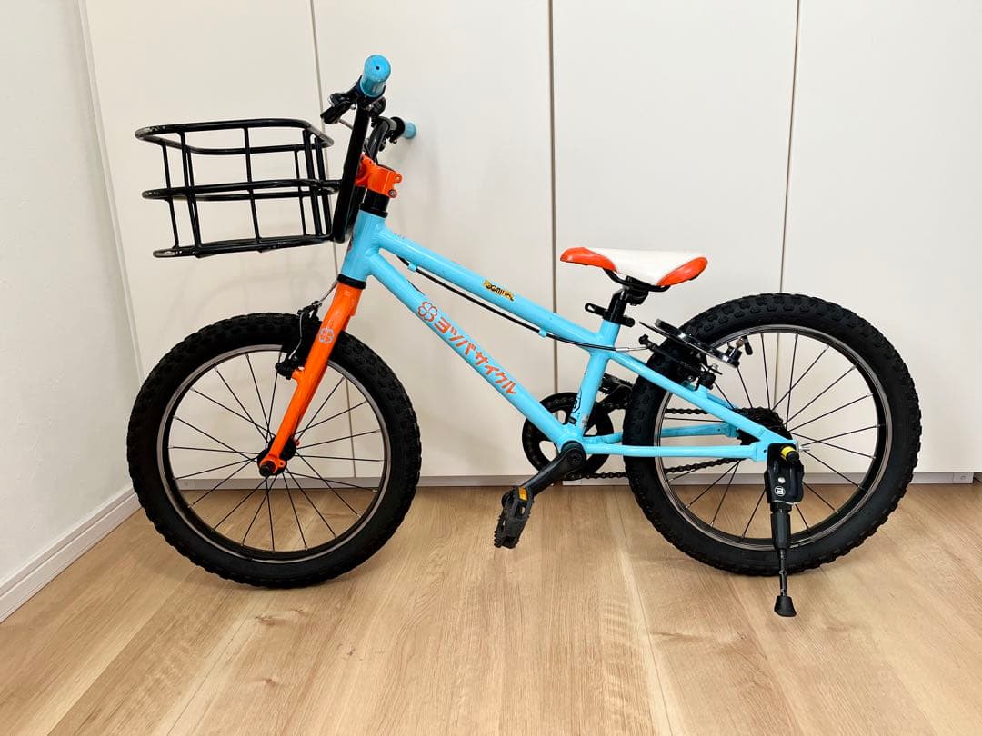 送料込み　純正カゴ付き　ヨツバサイクル　Zero　18インチ ラムネブルー