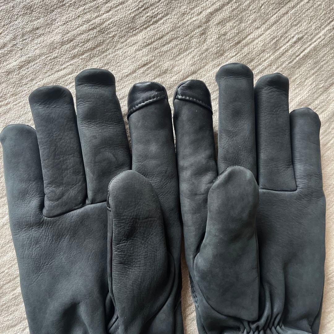 UGGレザー牛革黒手袋　グローブ　Lサイズ