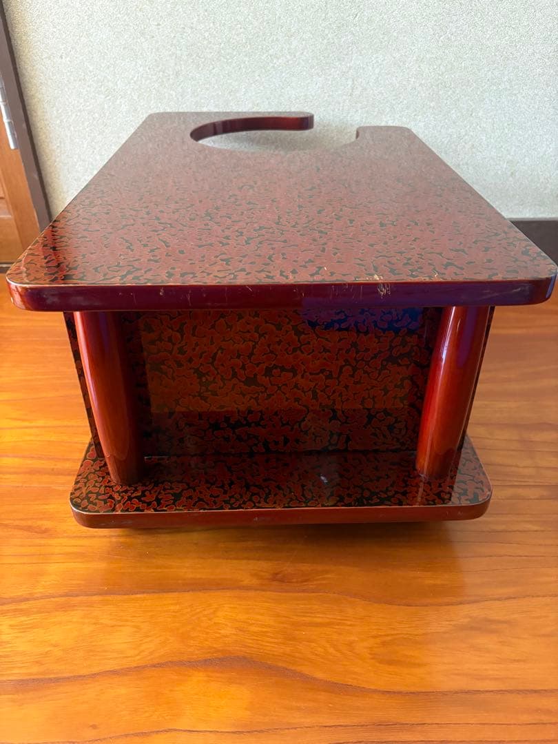 高級&希少！ 昭和レトロ お座敷ワゴン ポットカート 木製座卓 2引き出し付き