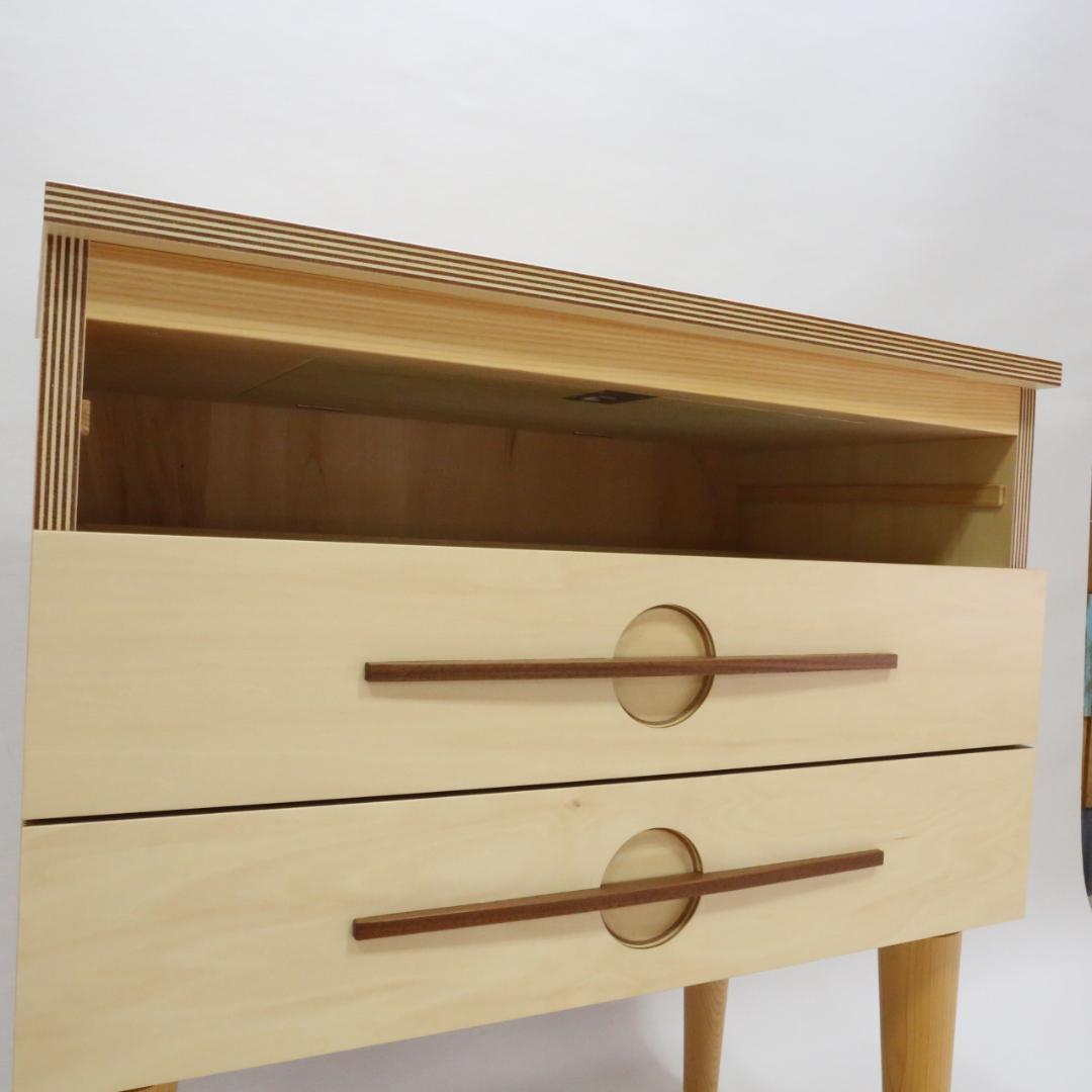 隠し収納付チェスト　ハンドメイド　02163