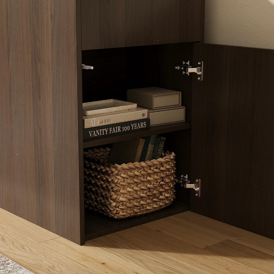 Mary 伸縮パソコンデスク 幅約85～120cm スライド式 引き出し付