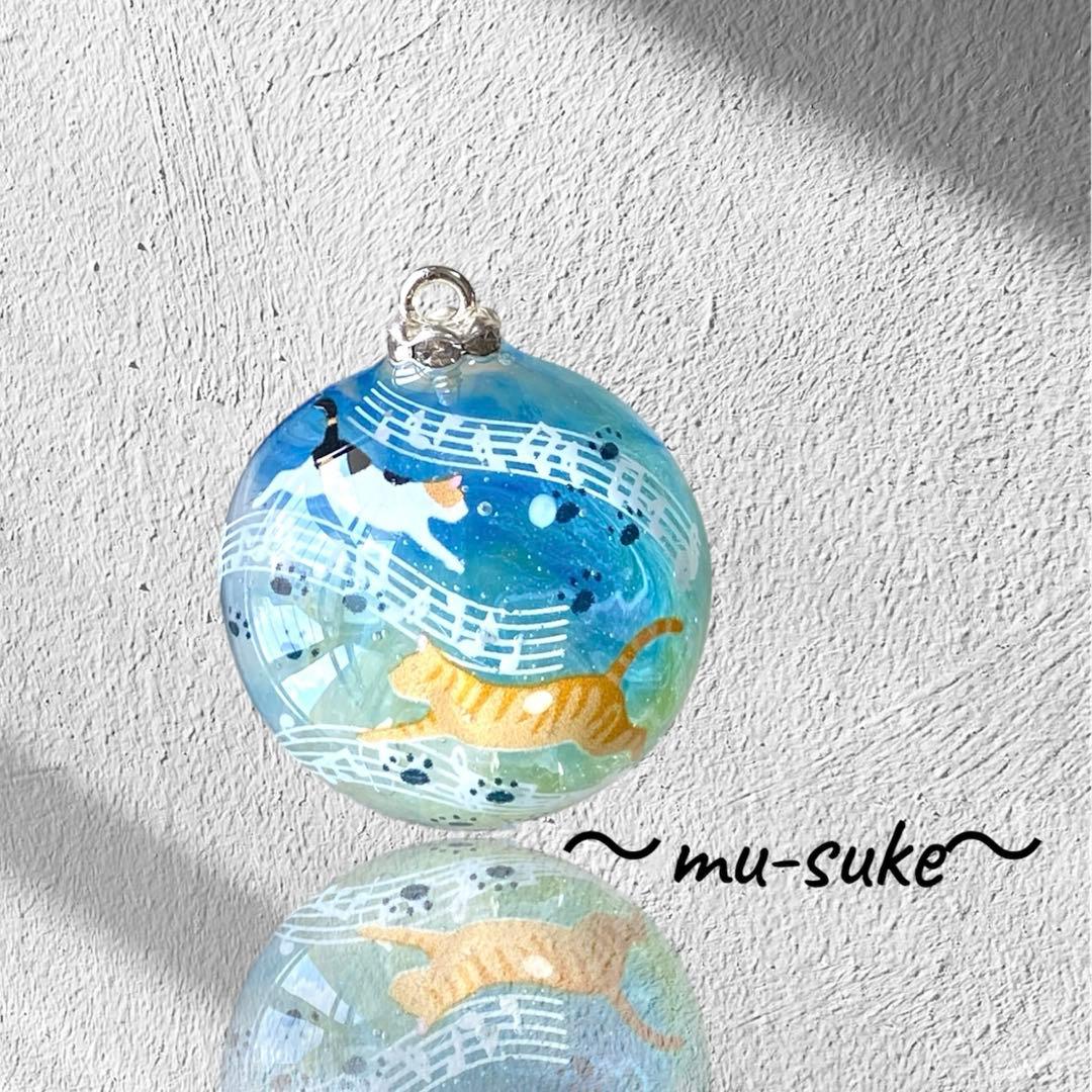 〜fairy様〜天然石　レジンネックレス　【向日葵猫】