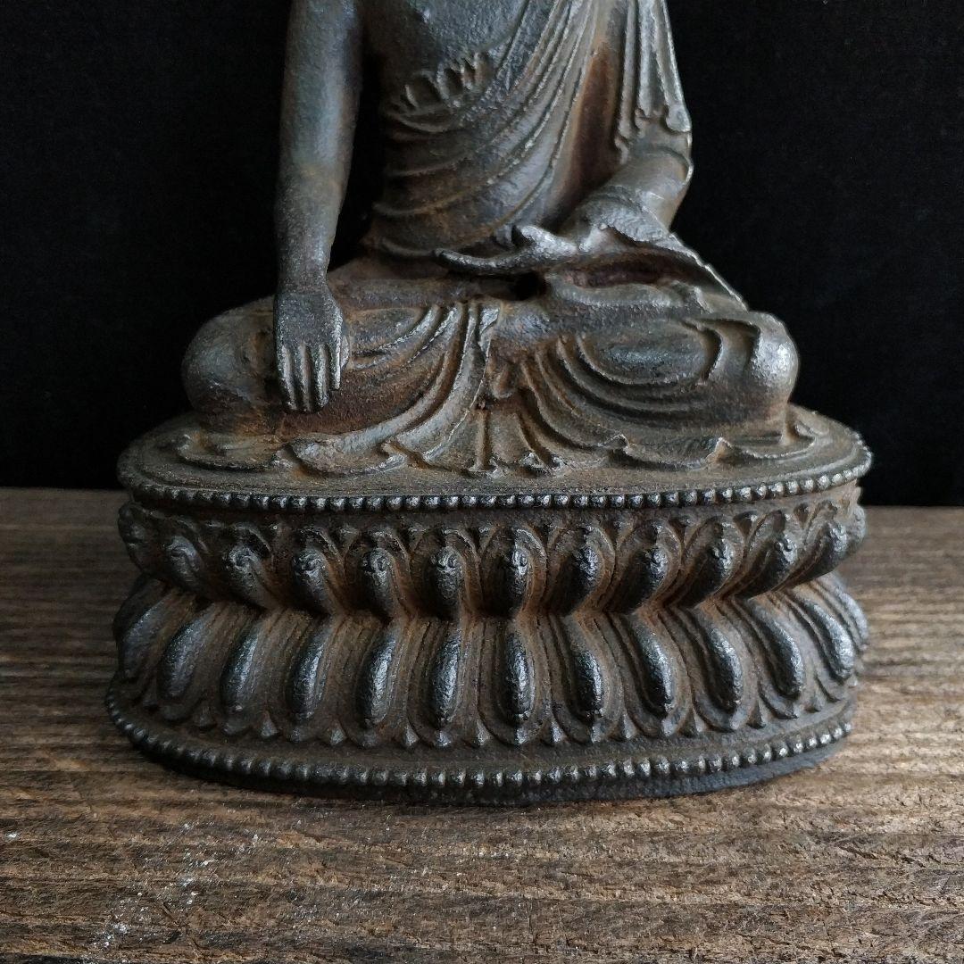 鉄器 鉄仏 釈迦牟尼坐像 工芸品 美術品 置物