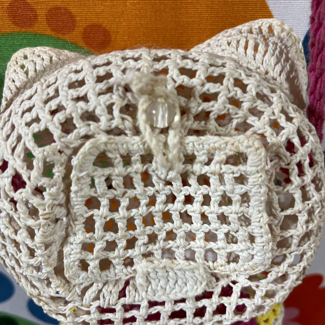 ハローキティ　キティちゃん　ショルダーバッグ　ポーチ　レトロ　手編み風