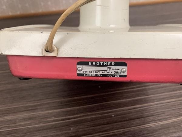 BROTHER ブラザー F30-223 扇風機 ピンク赤レッド 昭和レトロ