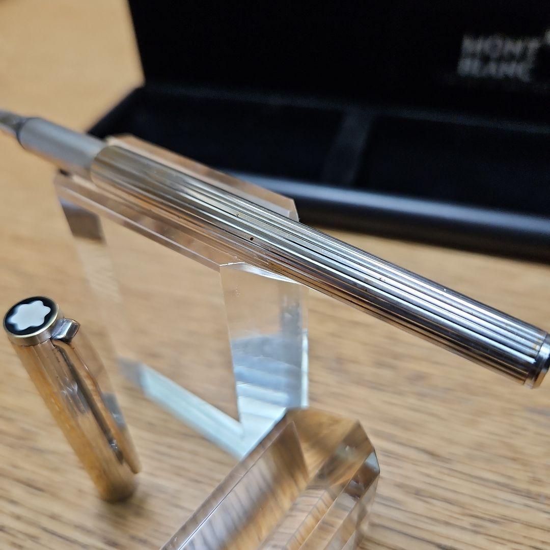 MONTBLANC モンブラン 万年筆 ノブレス プラチナ ストライプカット