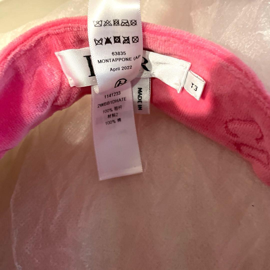 試着のみ　baby DIOR サンバイザー　キャップ帽子　キッズ