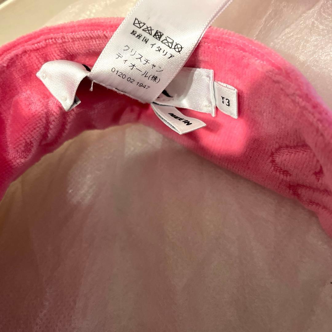 試着のみ　baby DIOR サンバイザー　キャップ帽子　キッズ