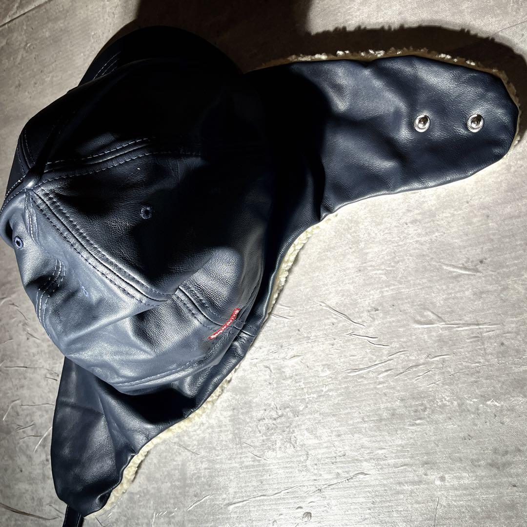 Supreme×NEW ERA Leather Earflap Box Logo