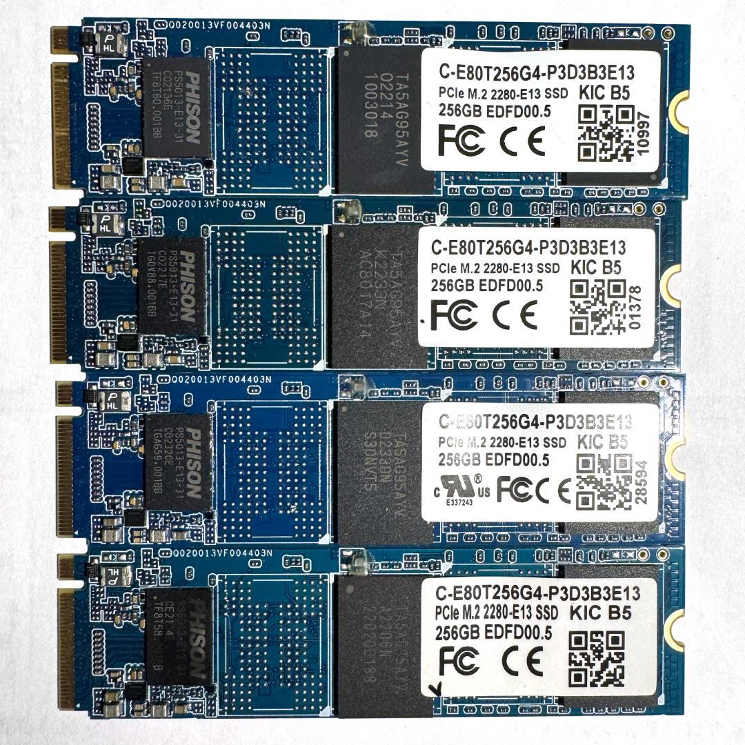 PHISON NVMe 256GB M.2 SSD 4枚セット【1220TO3】