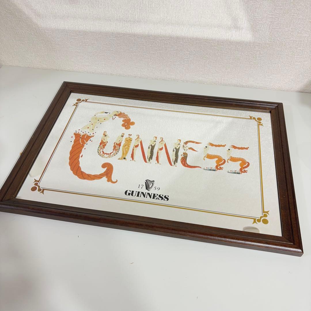 ビンテージ パブミラー ギネス GUINNESS アンティーク 鏡 ミラーサイン