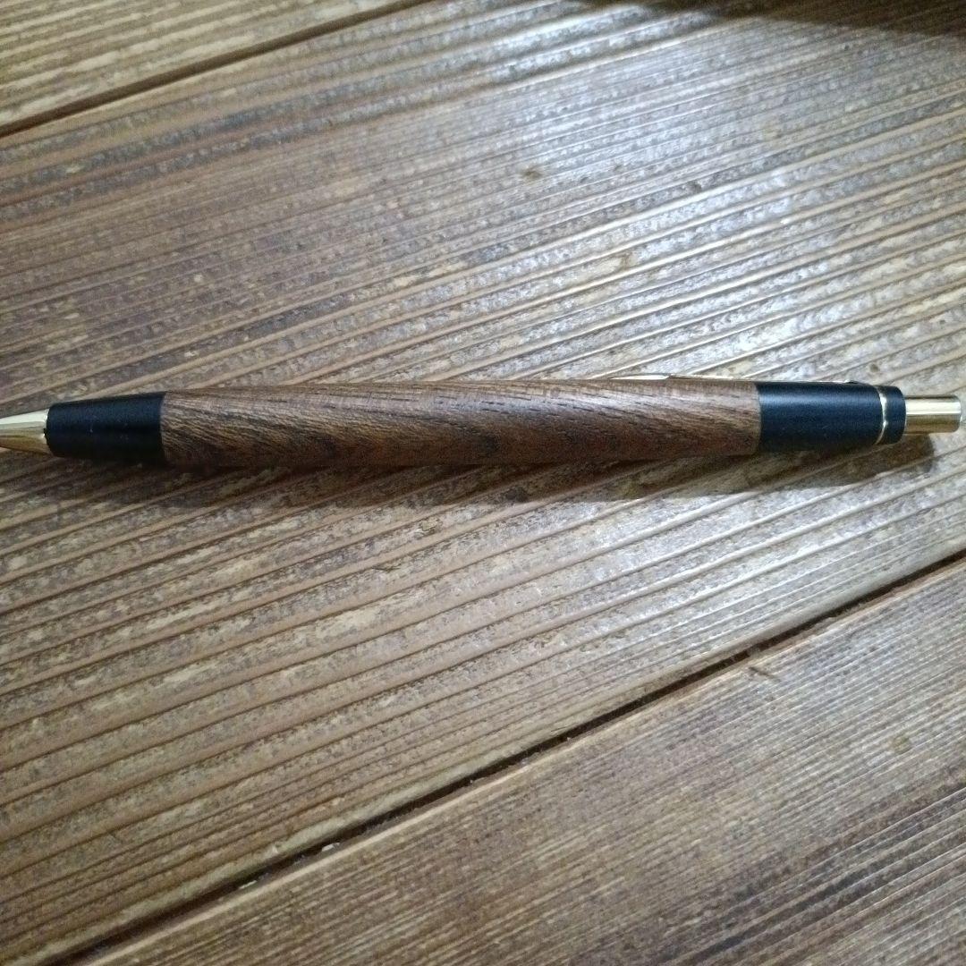 野原工芸　欅　シャープペンシル　旧型ゴールドクリップ