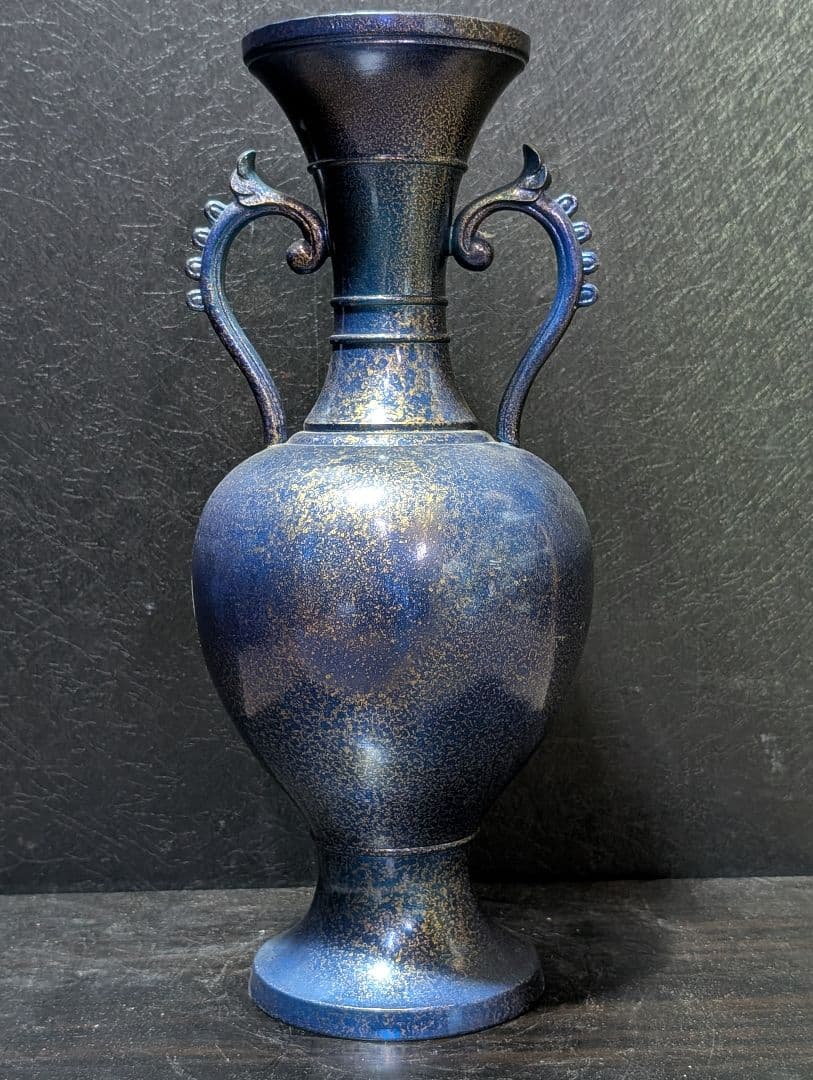 花瓶 イタリア コバルト 花瓶 Seguso Vetri d'Arte ？