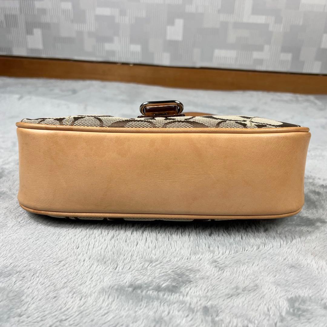 バッグ Coach Soho Bag Signature Beige Vintage