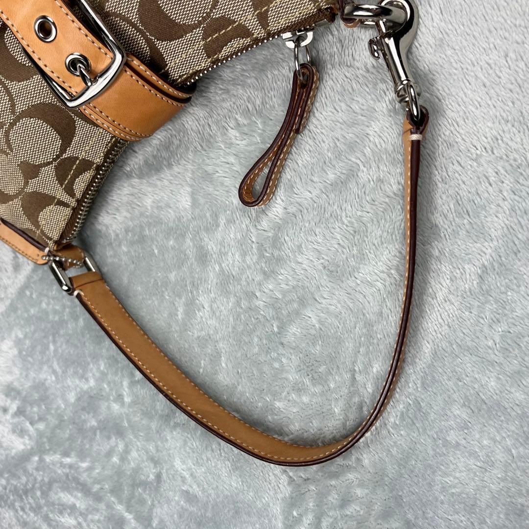 バッグ Coach Soho Bag Signature Beige Vintage