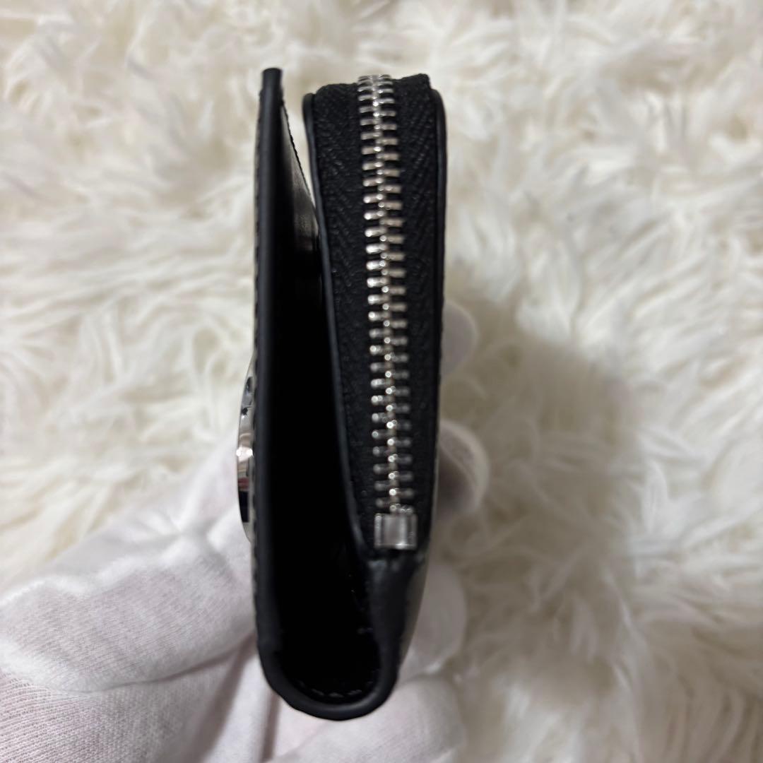 【新品】DIESEL 1DR コンパクト財布 ケース 箱付き　25SS 黒