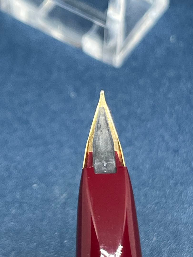 廃盤　新品　14金　パイロット　DP-500 デスクペン 赤　F 細字　14k