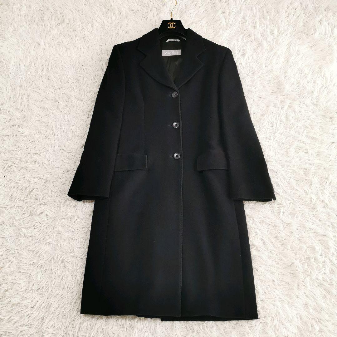【美品✨】マックスマーラ 銀タグ チェスターコート アンゴラ混 ロング L