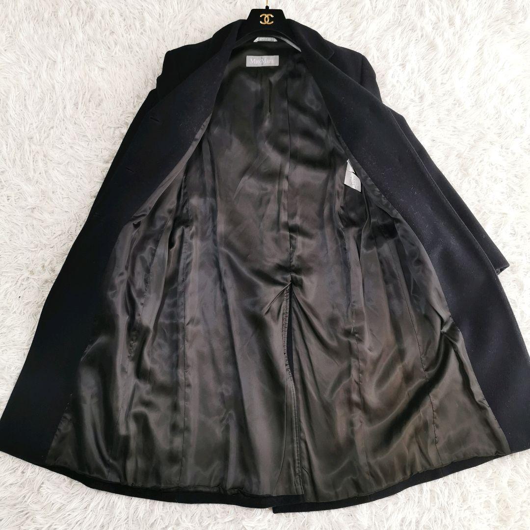 【美品✨】マックスマーラ 銀タグ チェスターコート アンゴラ混 ロング L