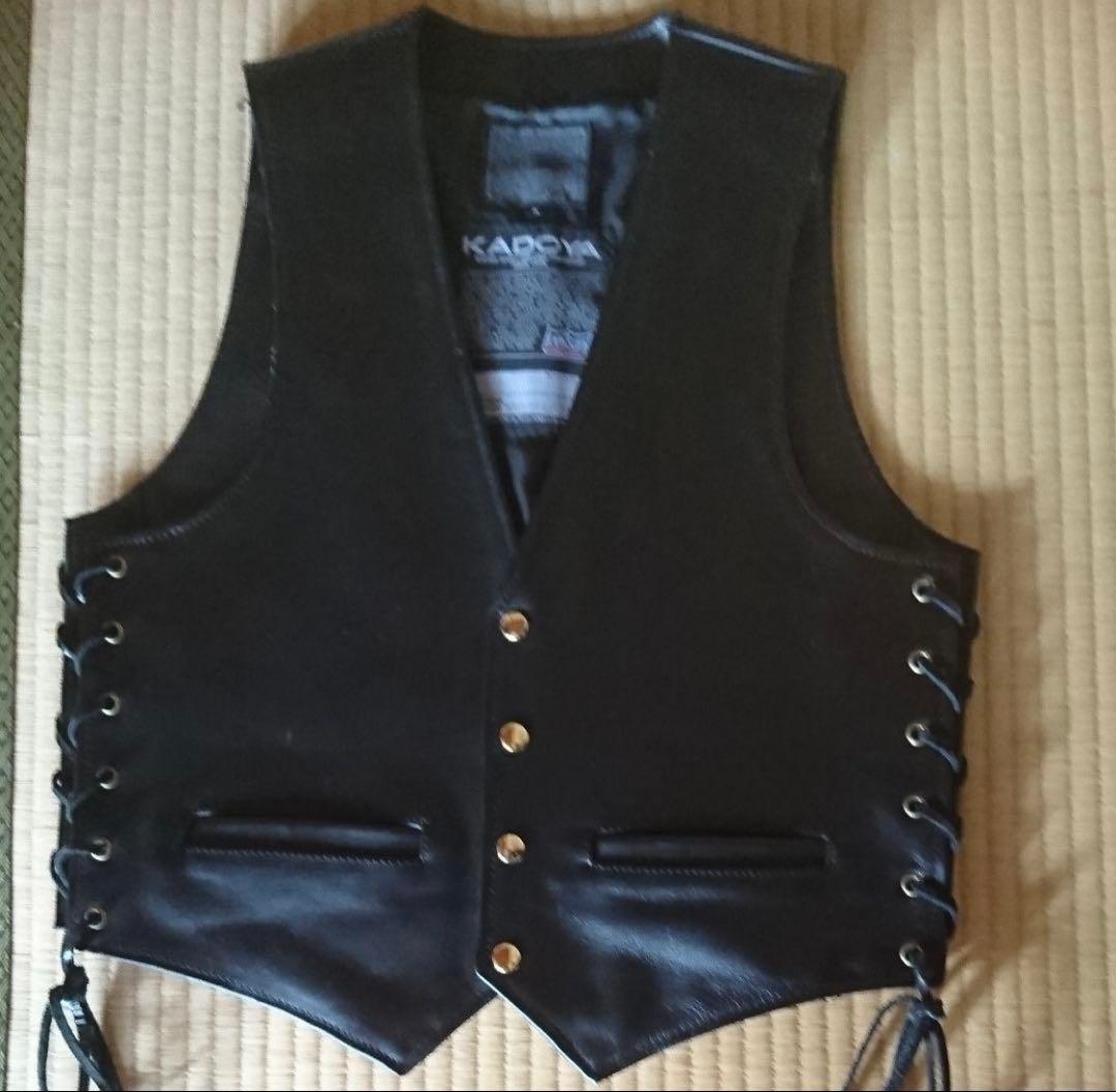 カドヤ ライダースベスト 革ベスト