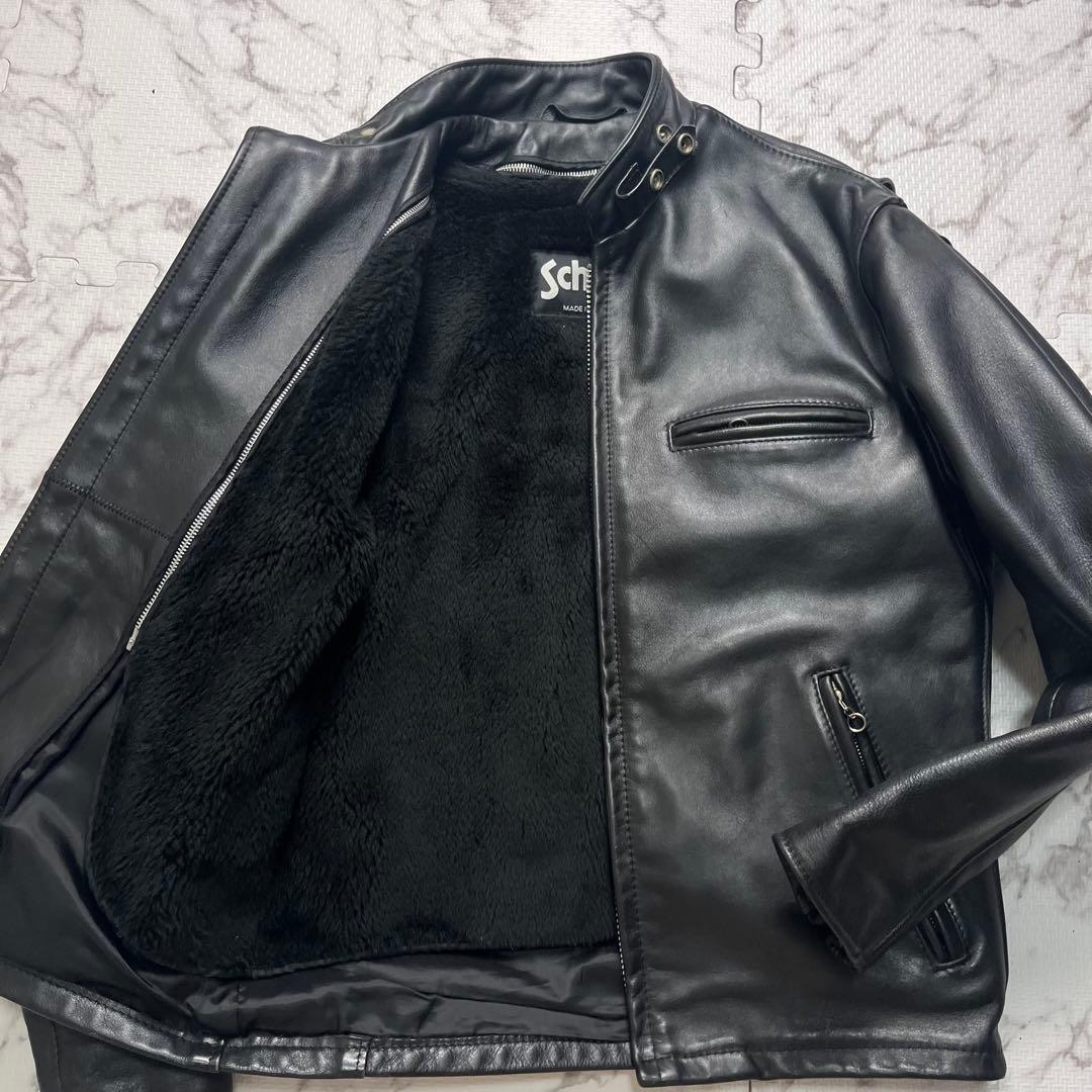 ワ*ズ様 近年/革の張り◎✨【米国製】schott シングルライダース 38si