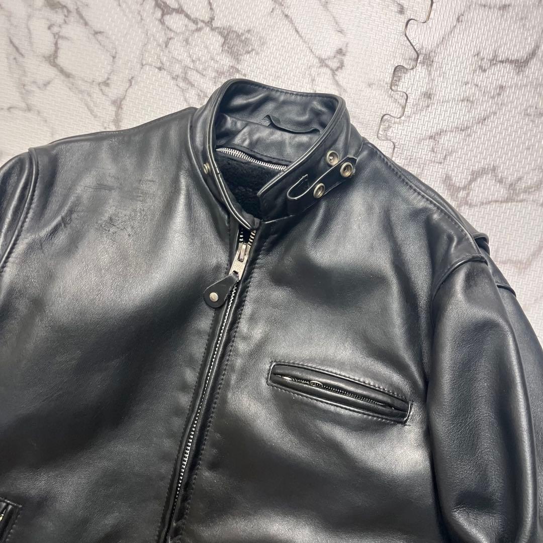 ワ*ズ様 近年/革の張り◎✨【米国製】schott シングルライダース 38si