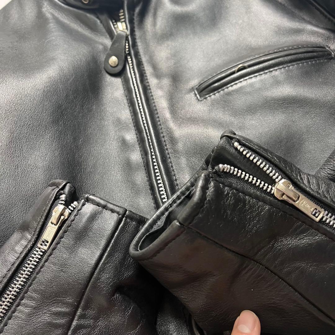 ワ*ズ様 近年/革の張り◎✨【米国製】schott シングルライダース 38si