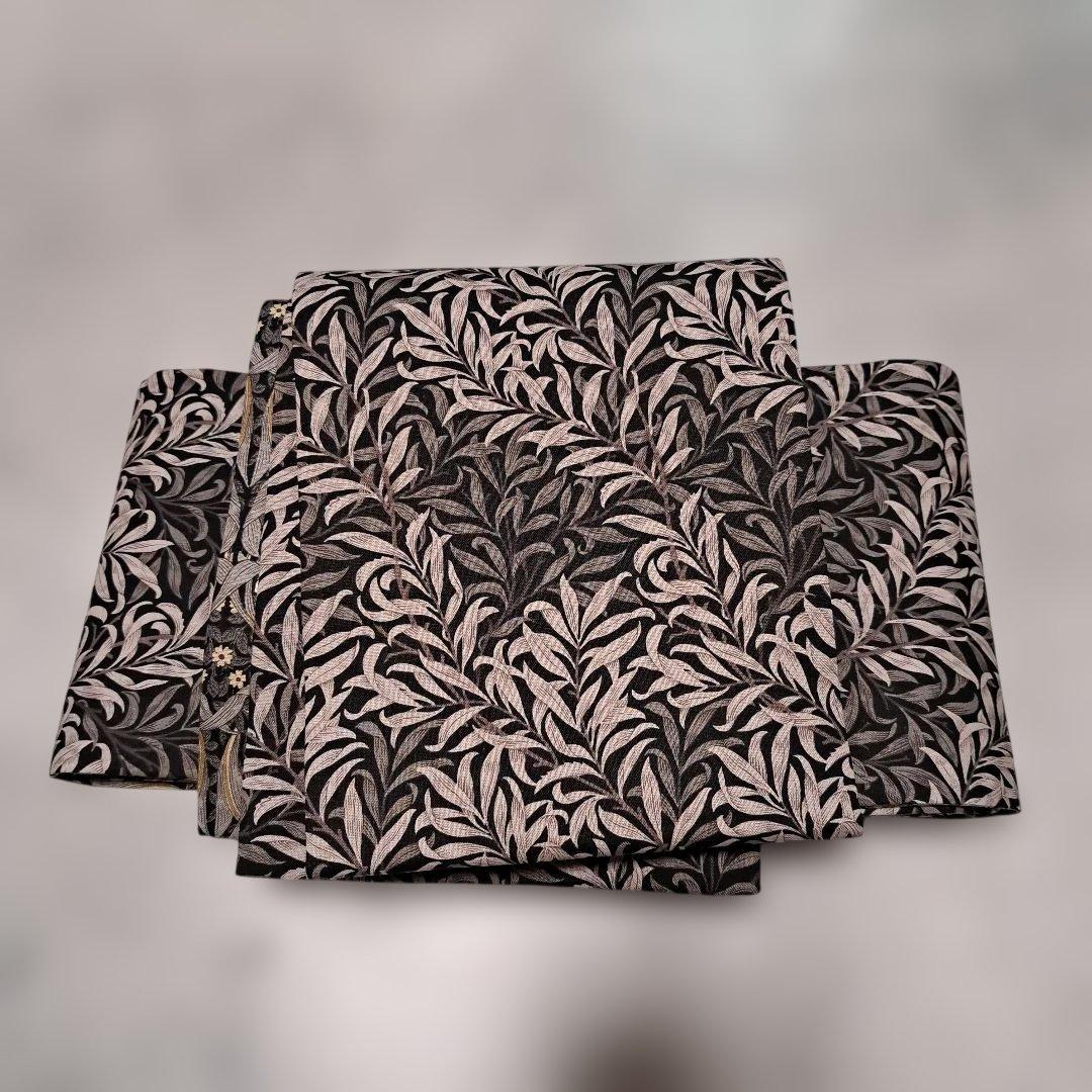 半幅帯　長尺　ウィリアムモリス　ピンパーネル×ウィローボゥ　リバーシブル